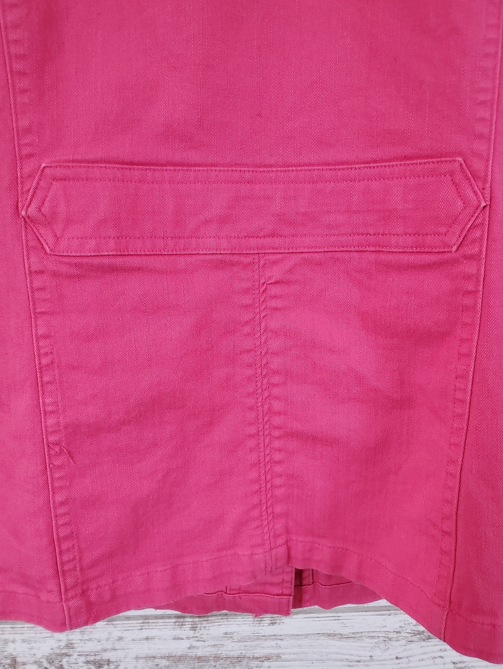 Christopher & Banks Hot Pink Denim Utility Vest - Picture 5 of 8